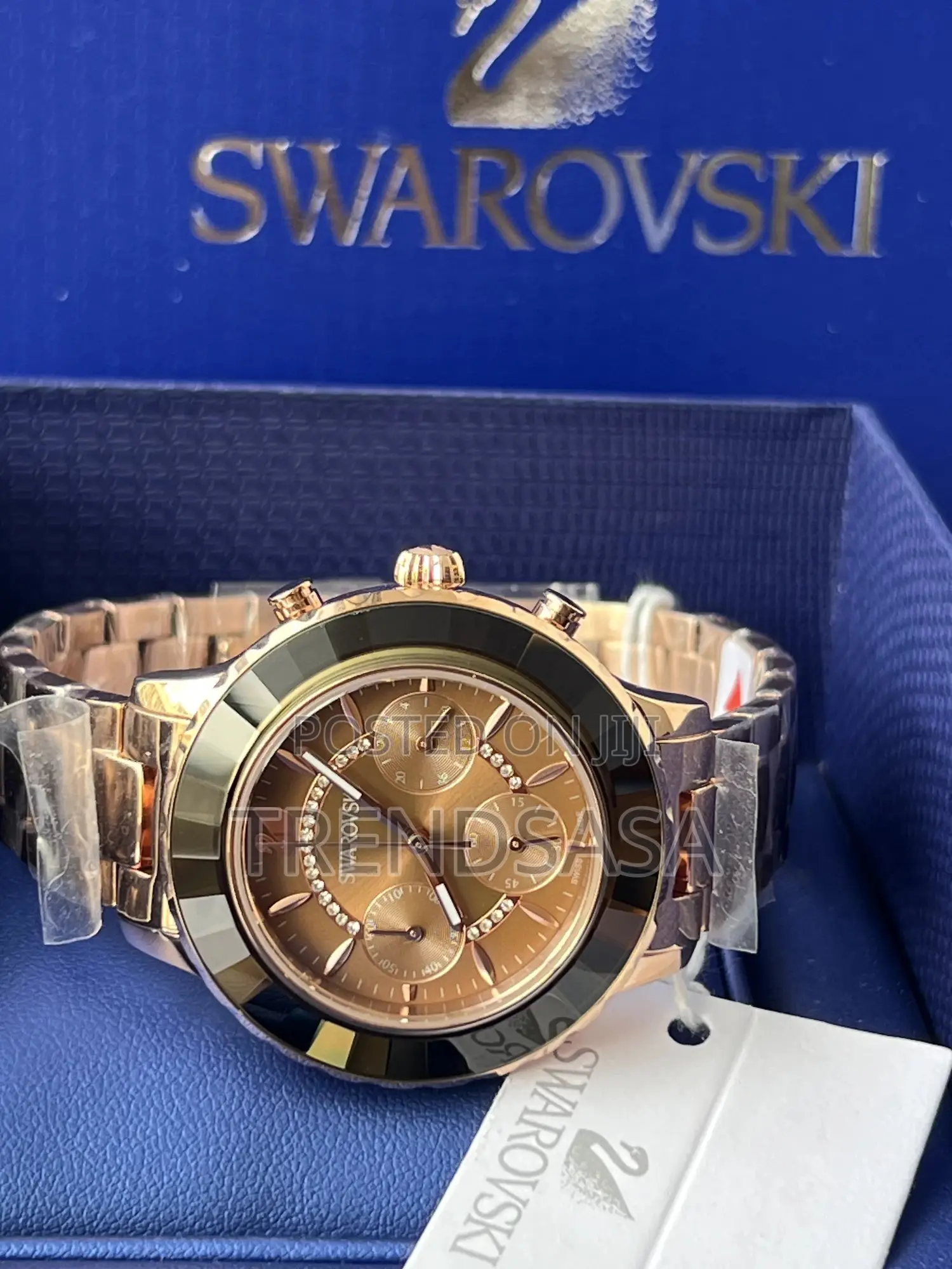 Swarovski Octea Lux Sport Rose Gold Brown and Pink Dial Women Watch