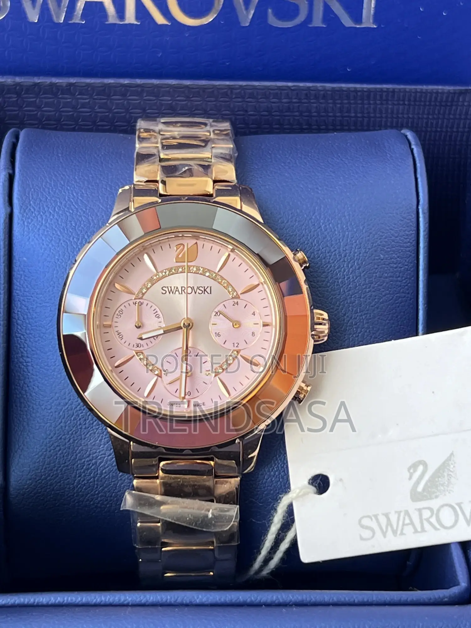 Swarovski Octea Lux Sport Rose Gold Brown and Pink Dial Women Watch