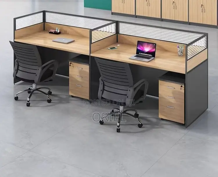 Office Workstation : Office 2-Way Straight Modular Workstation