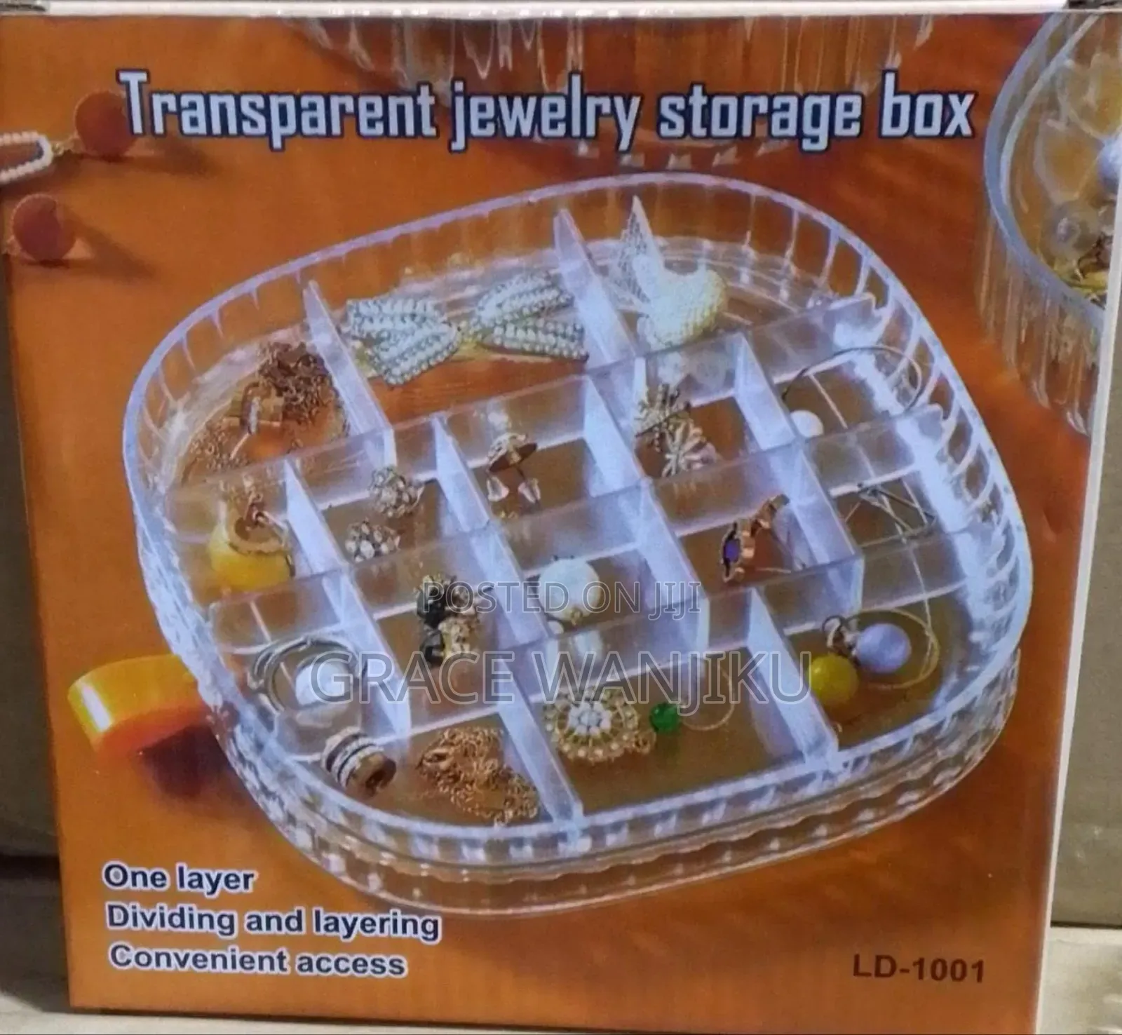 Ld-1001 16 Slot Transparent Jewelry Box