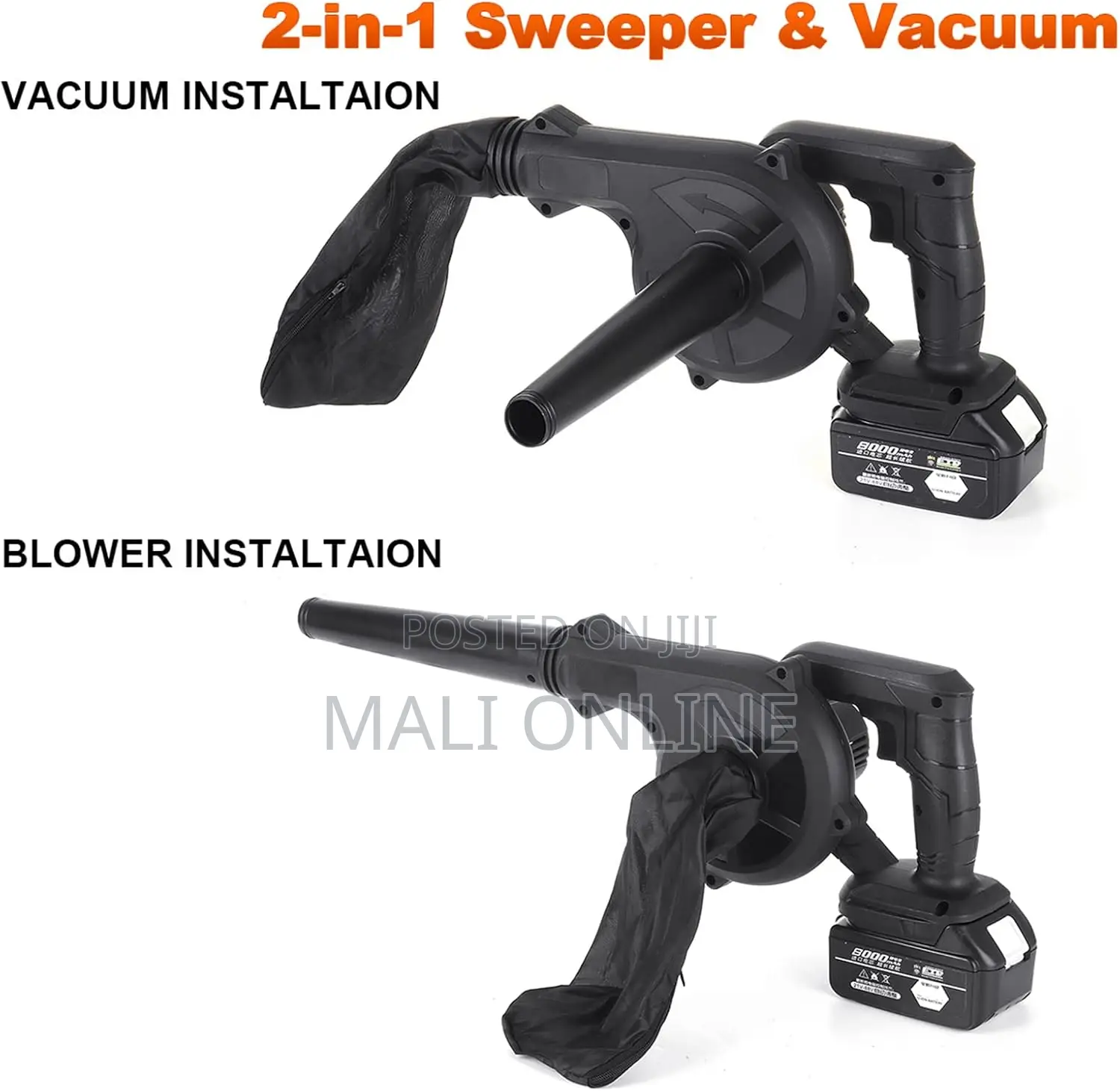 Cordless Leaf Blower Vacuum Cleaner Lithium Battery Electric Sweeper