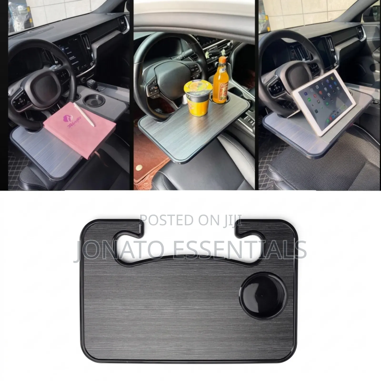 Car Steering Wheel Tray - Portable Laptop Desk Food Table
