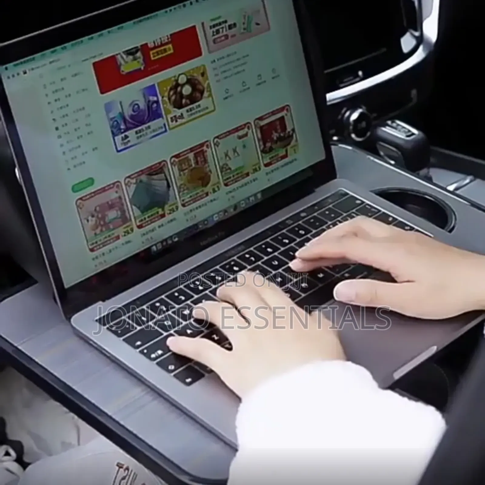 Car Steering Wheel Tray - Portable Laptop Desk Food Table