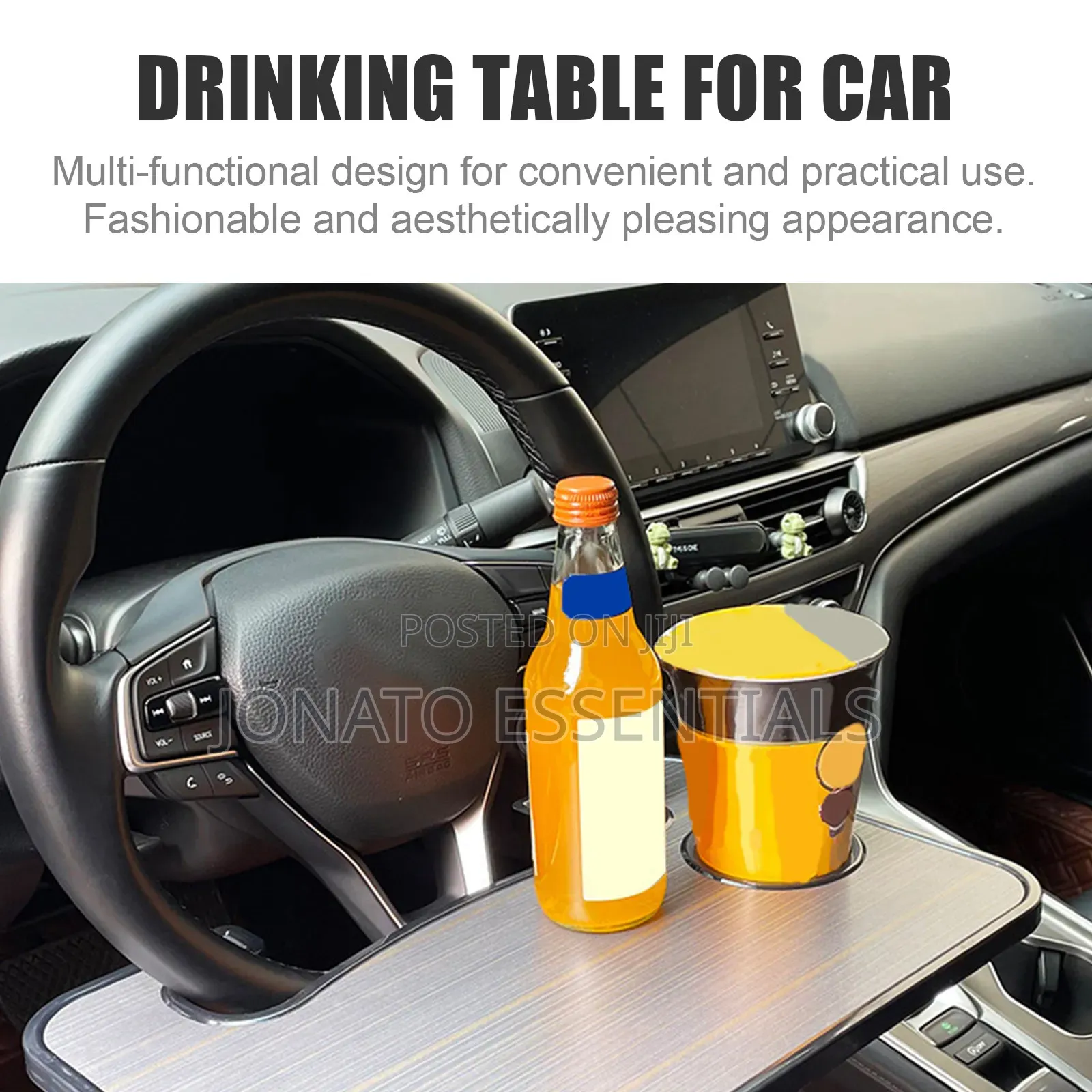 Car Steering Wheel Tray - Portable Laptop Desk Food Table