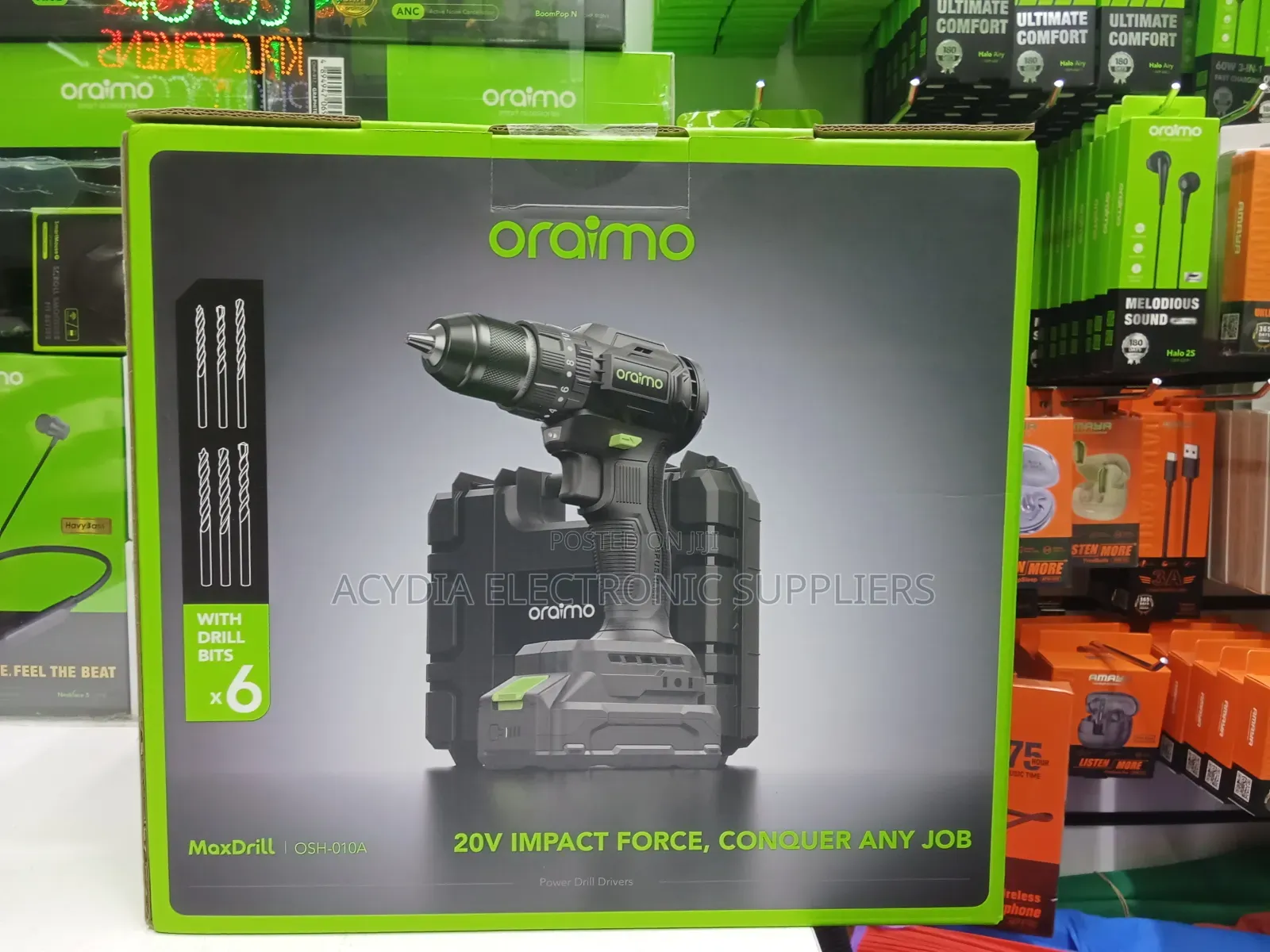 Oraimo Maxdrill 20v Cordless Versatile Power Drill Driver