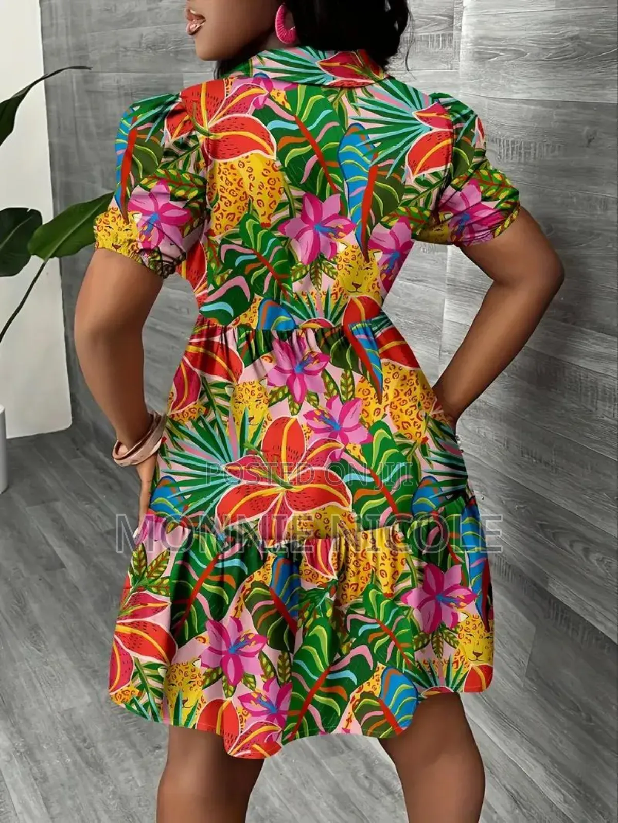 Stylish Floral Sun Dress/ Shirt Dress
