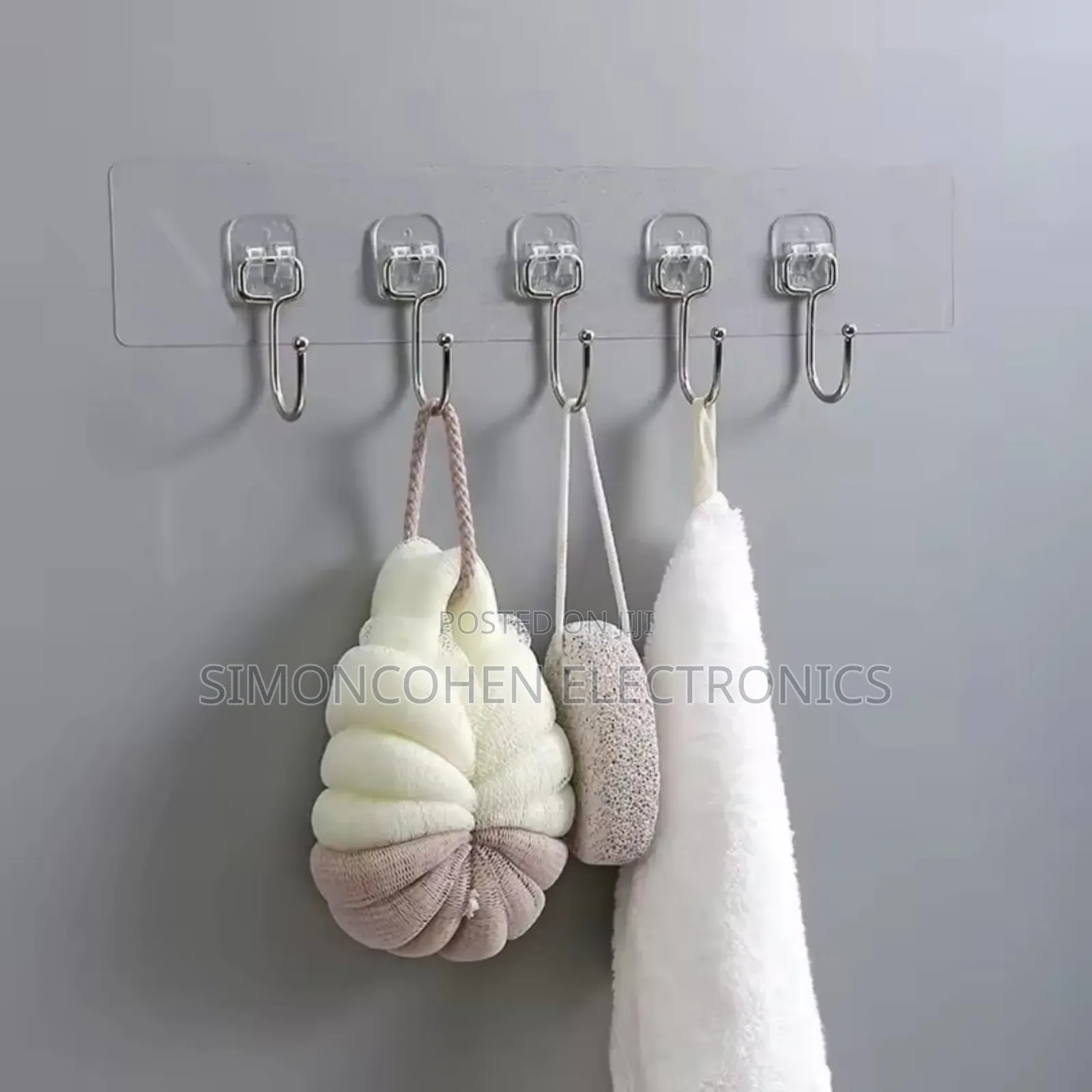 Strong Self Adhesive Wall Hanger With 6 Hooks