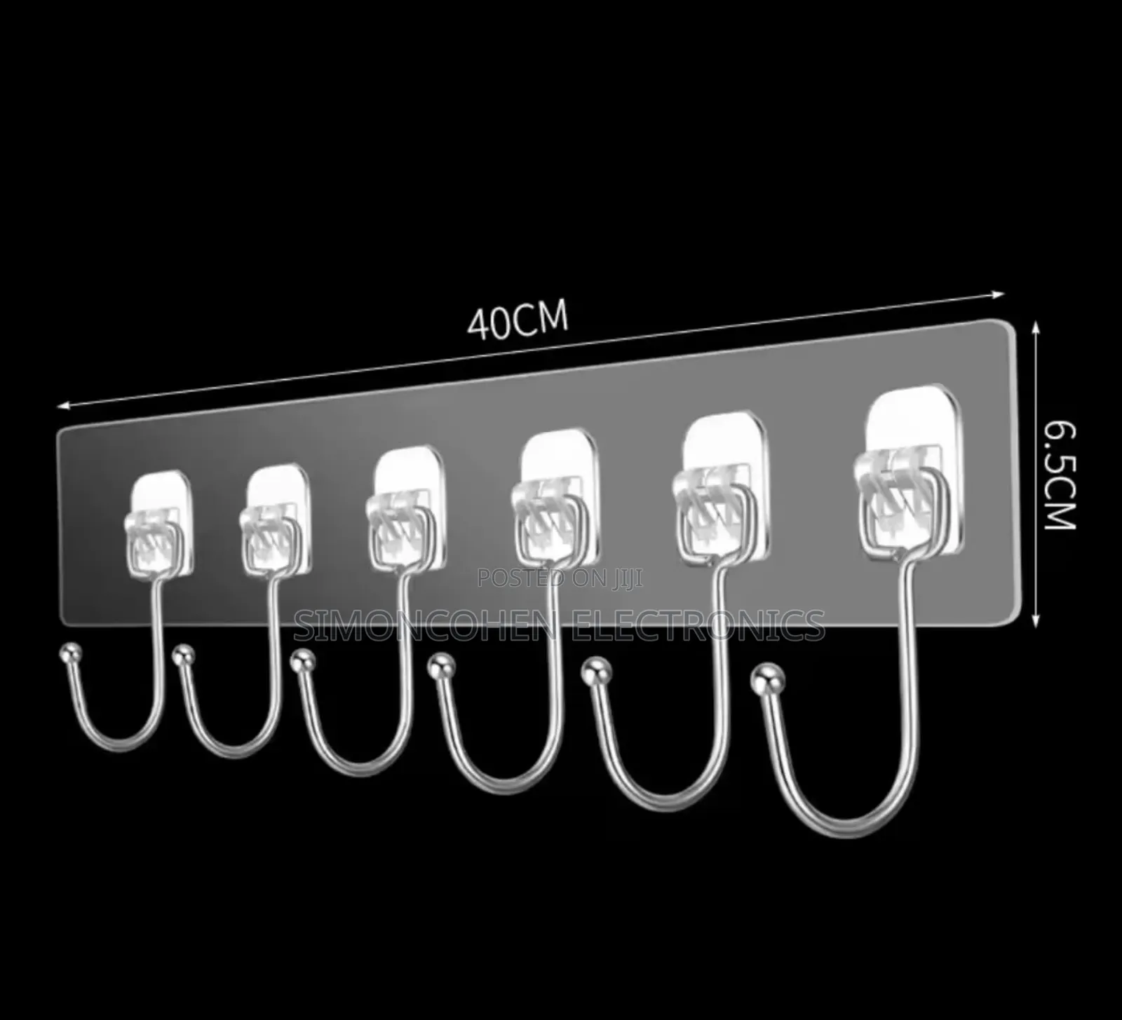 Strong Self Adhesive Wall Hanger With 6 Hooks