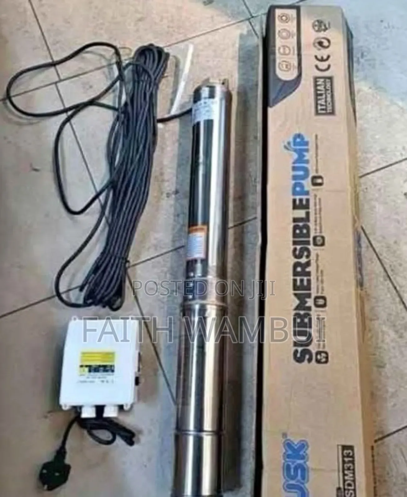 Submersible Water Pump 1hp With Control Box and 14m Cable