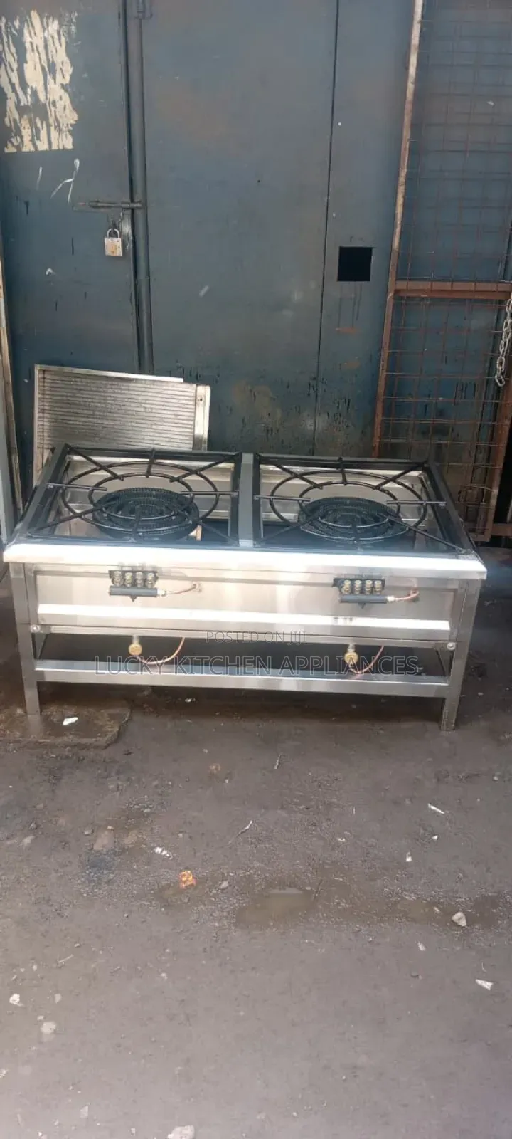 High Pressure Four Rings Stainless Steel Two Burner.