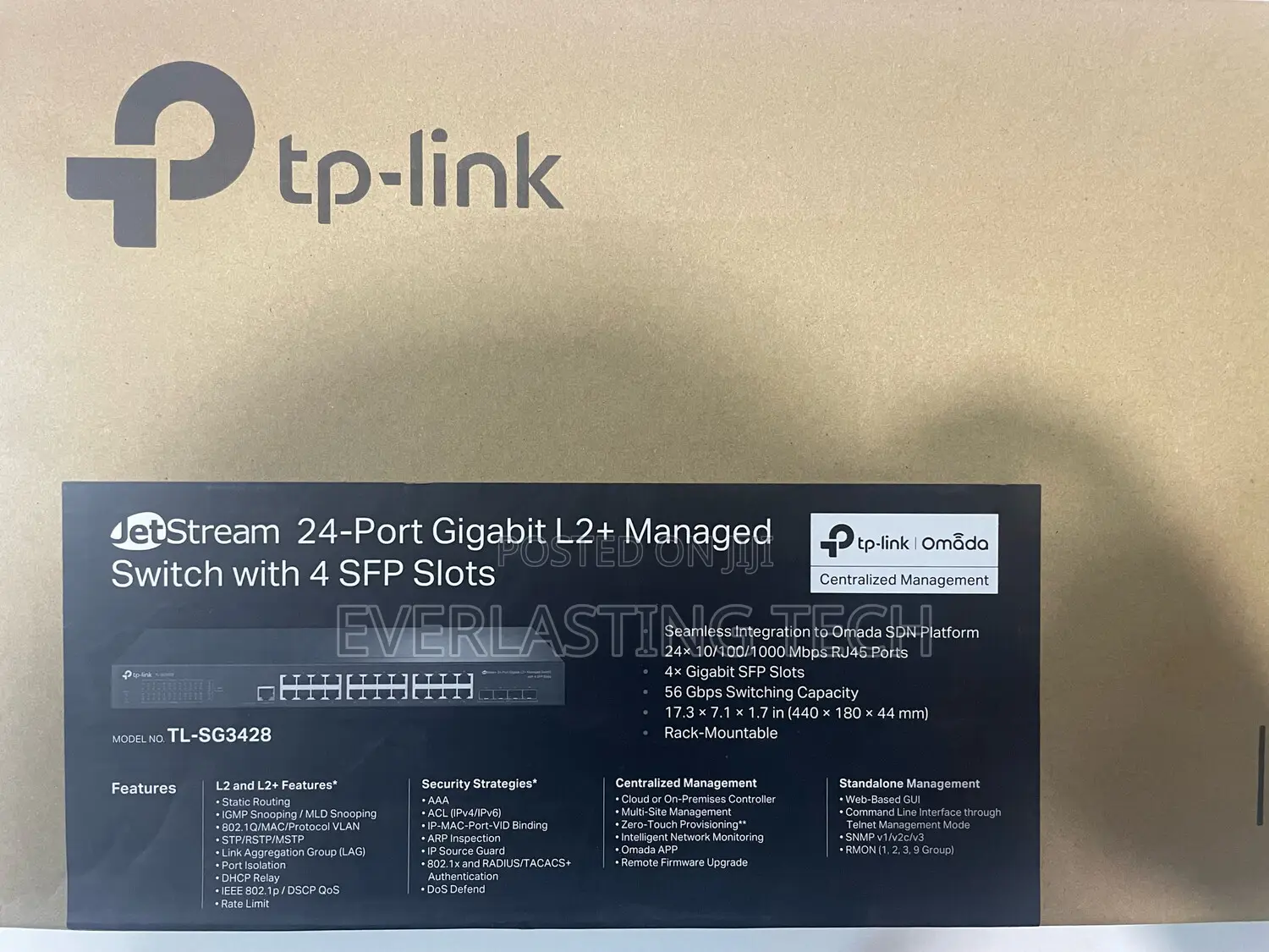 Tp-Link Omada Jetstream 28-Port Gigabit L2+ Managed Switch Tl-Sg3428mp