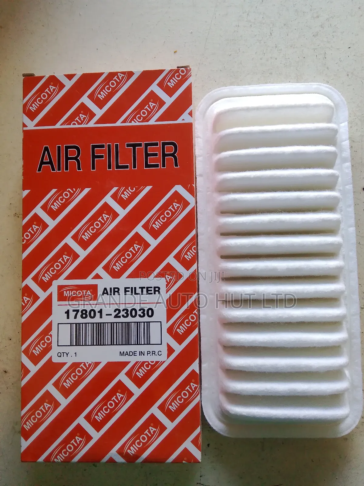 Air Filter Toyota Vitz/Passo/Belta (Micota Brand)