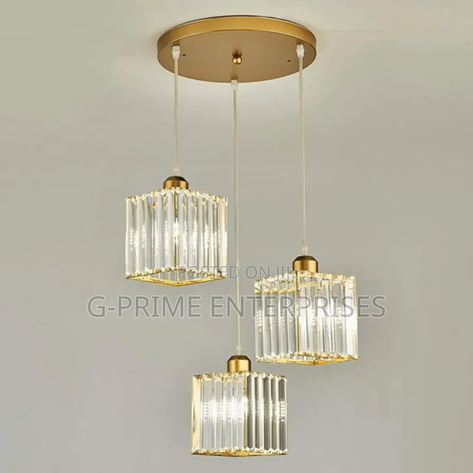 Modern Square Crystal Lampshade Pendant Light