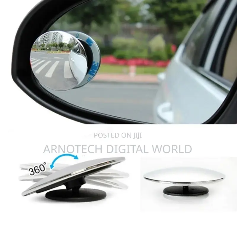 2 Pcs Car Blind Spot Mirror Parking Angle Convex Wide Adjustable