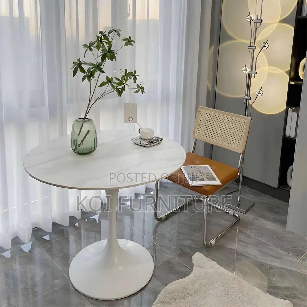 Coffee Table; Marble Home Office Tulip Living Room Coffee Table