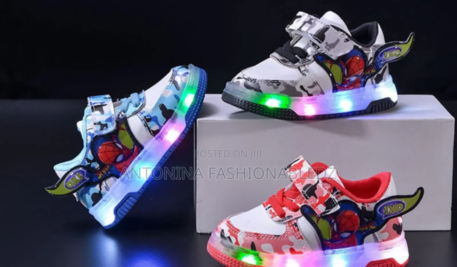 Kids Spidermen Led Shoes 21-30