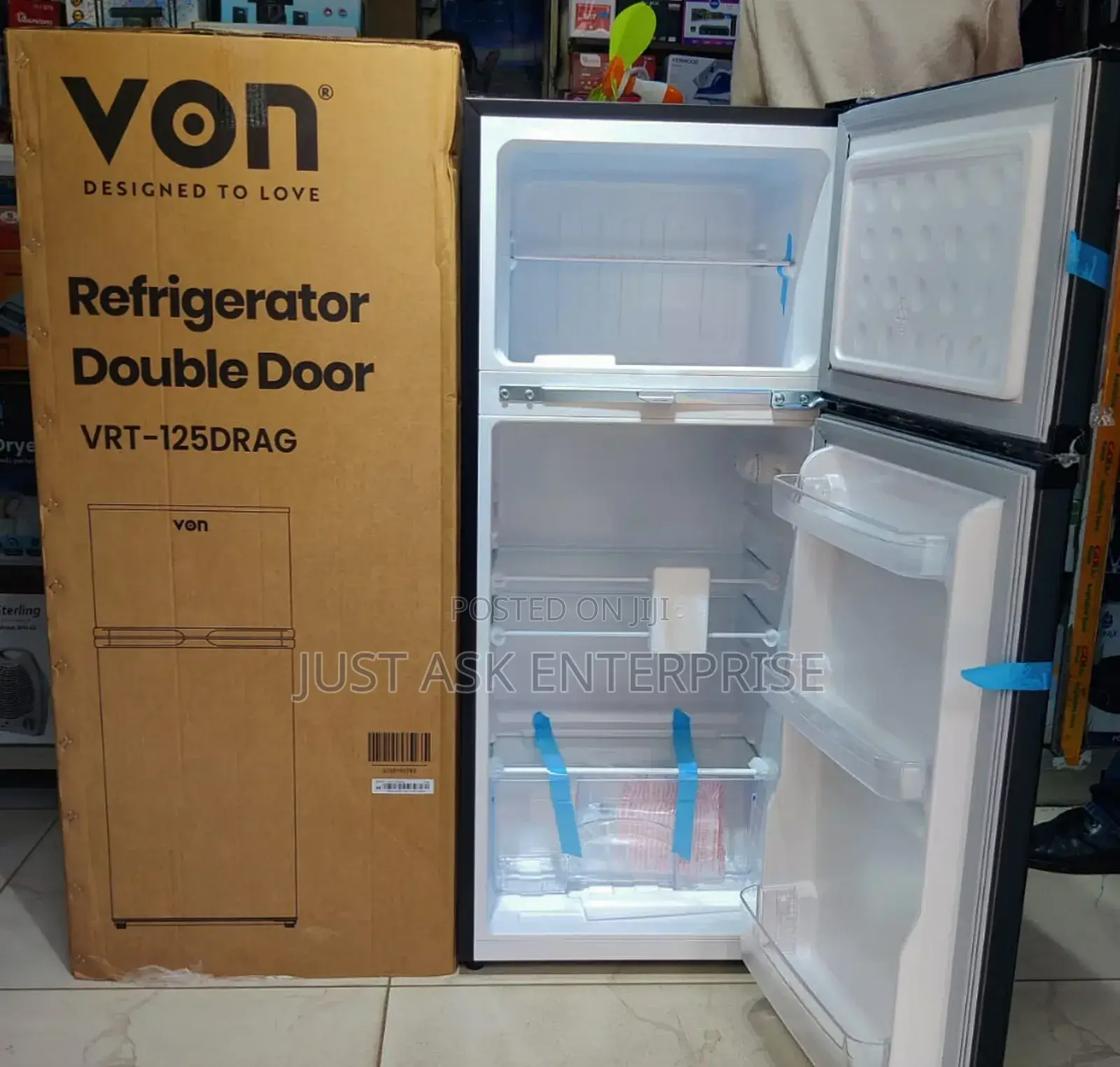 Von -Door - 125 Litres Direct Cool - Top Freezer Refrigerator