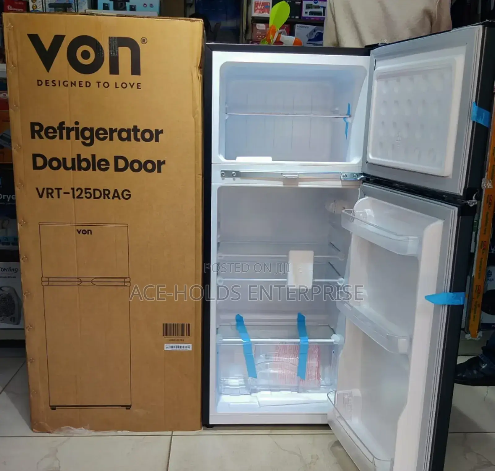 Von -Door - 125 Litres Direct Cool - Top Freezer Refrigerator