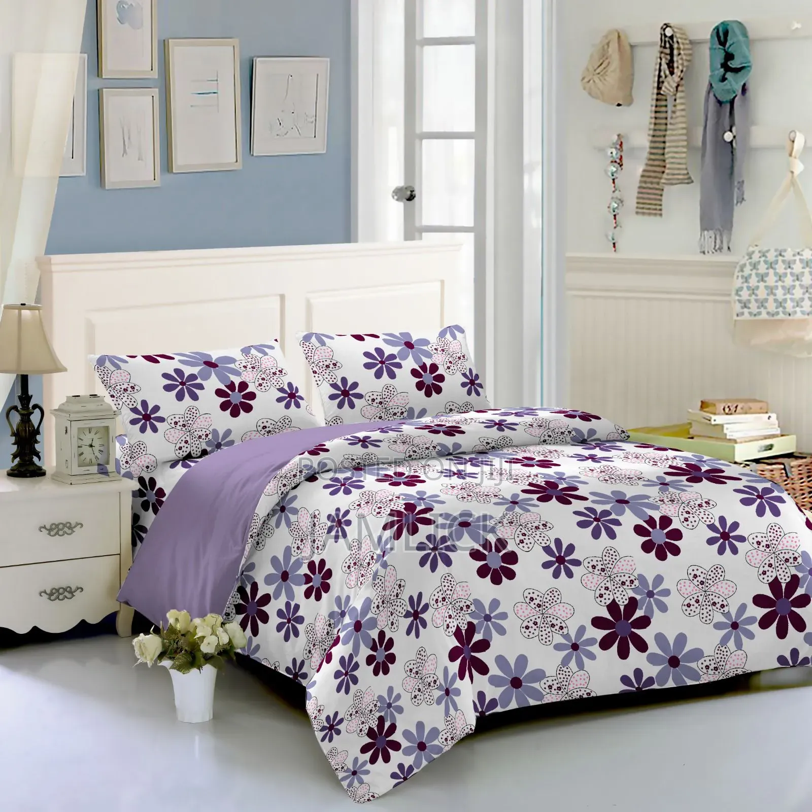 6pcs Pure Cotton Double-Sided Duvet Cover Set - Tr