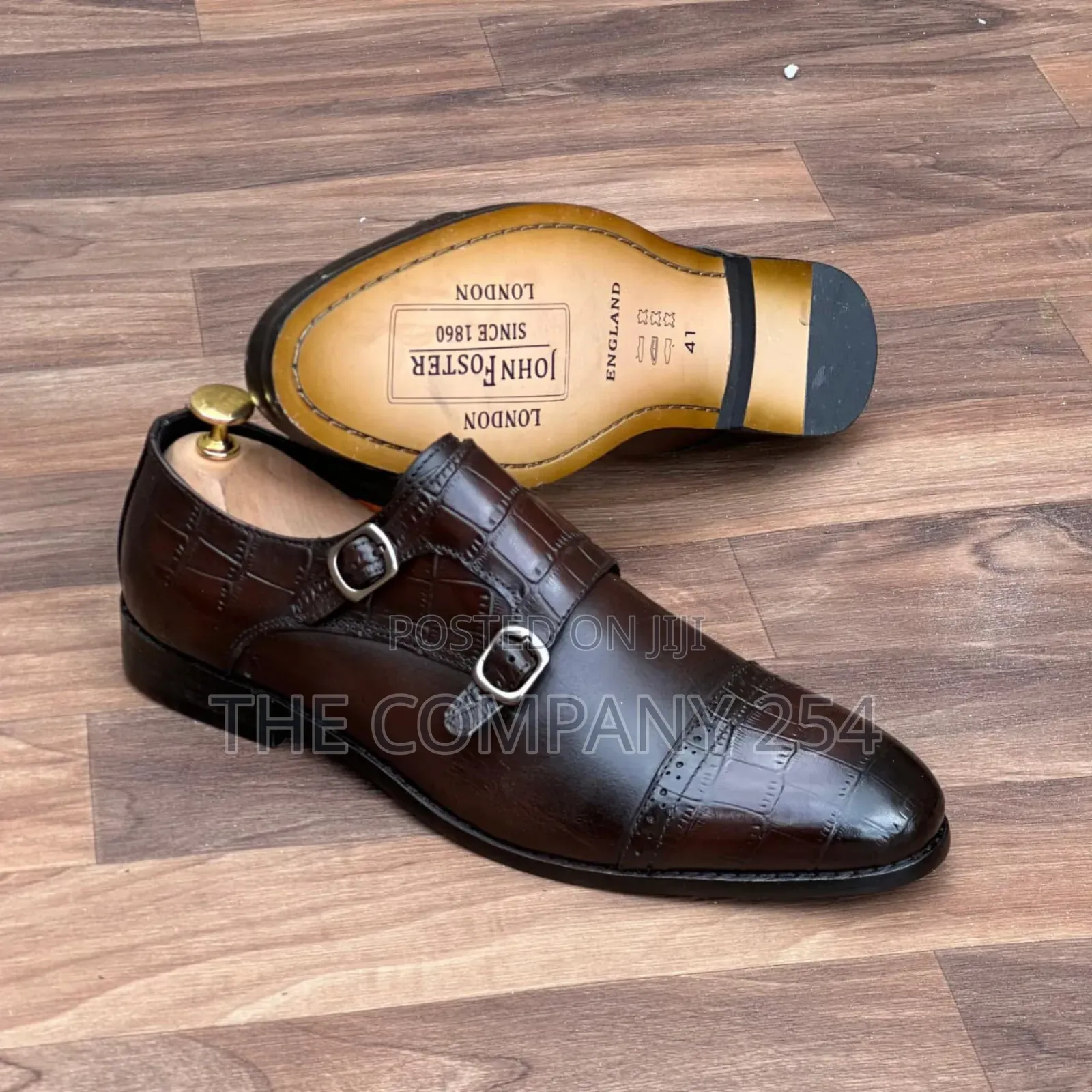 Quality Leather Casual Double Monks John Foster Men Designer Shoes