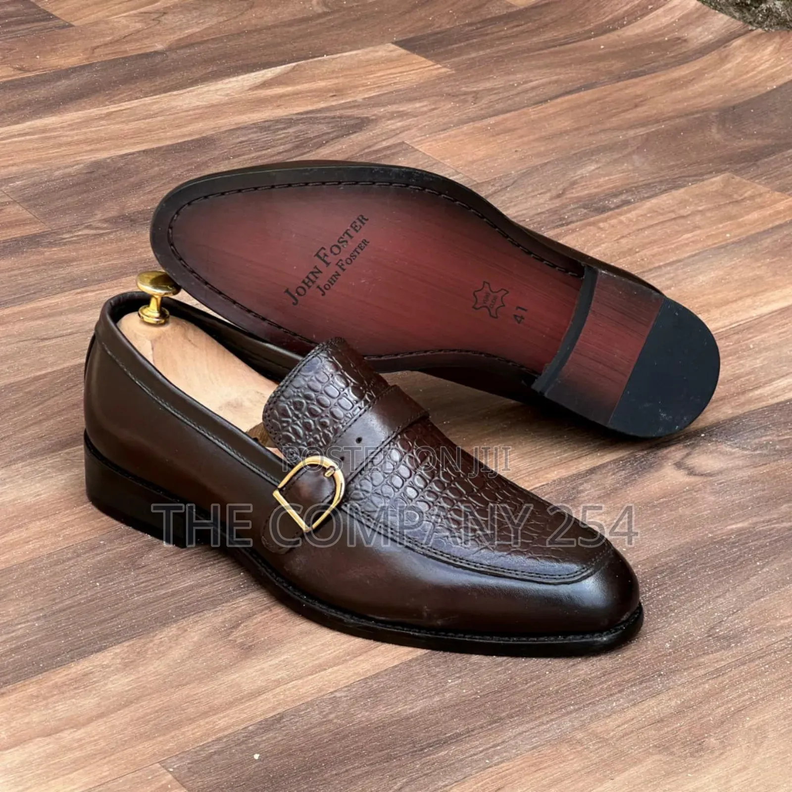 Quality Leather Casual Double Monks John Foster Men Designer Shoes