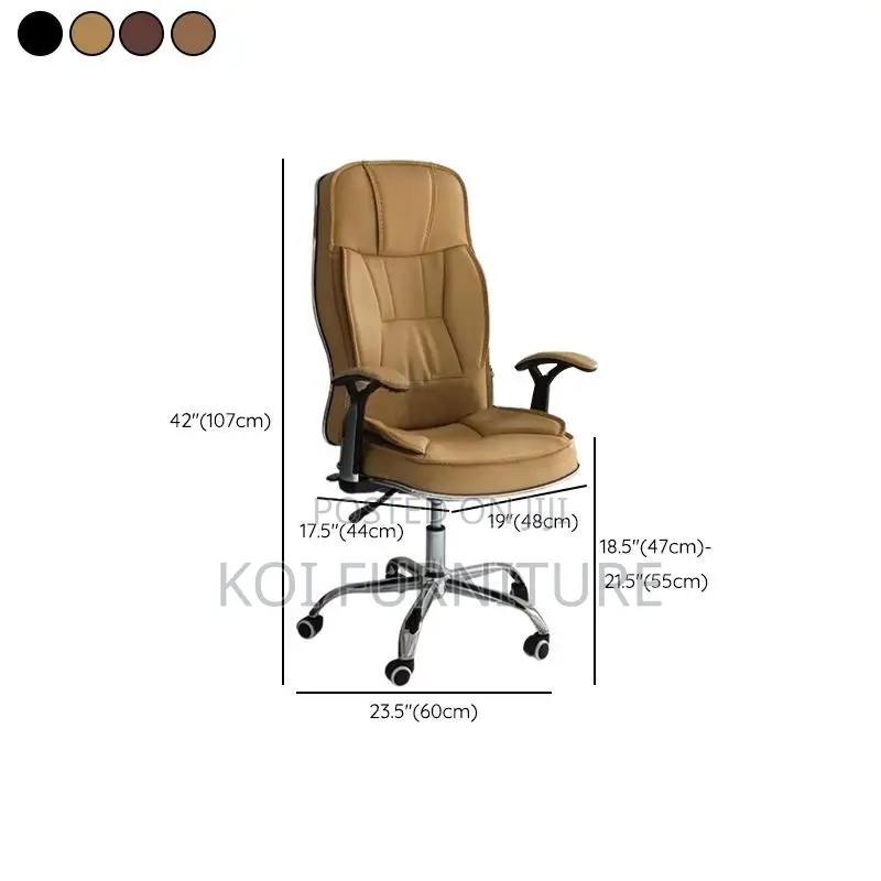 Office Chairs; Leather Home Office Adjustable Generic Chair