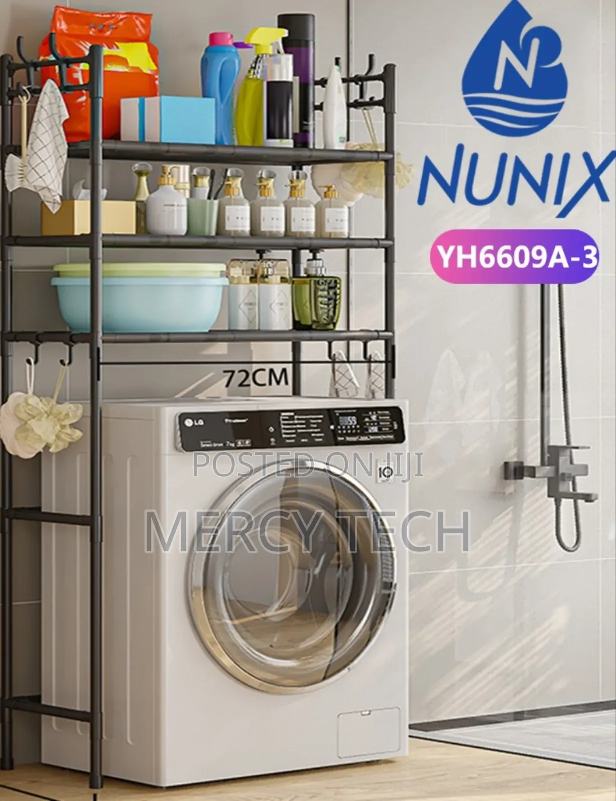Nunix Metallic Bathroom Rack