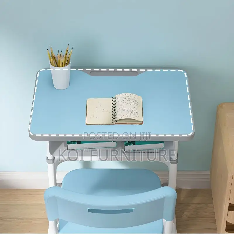 Home Desk; Posture Blue Kids Desk Chair Set