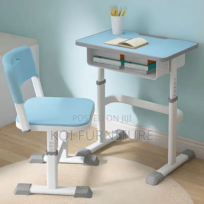 Home Desk; Posture Blue Kids Desk Chair Set