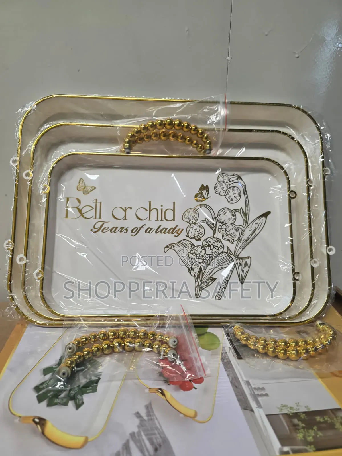 3 PCS Acrylic Bell Tray