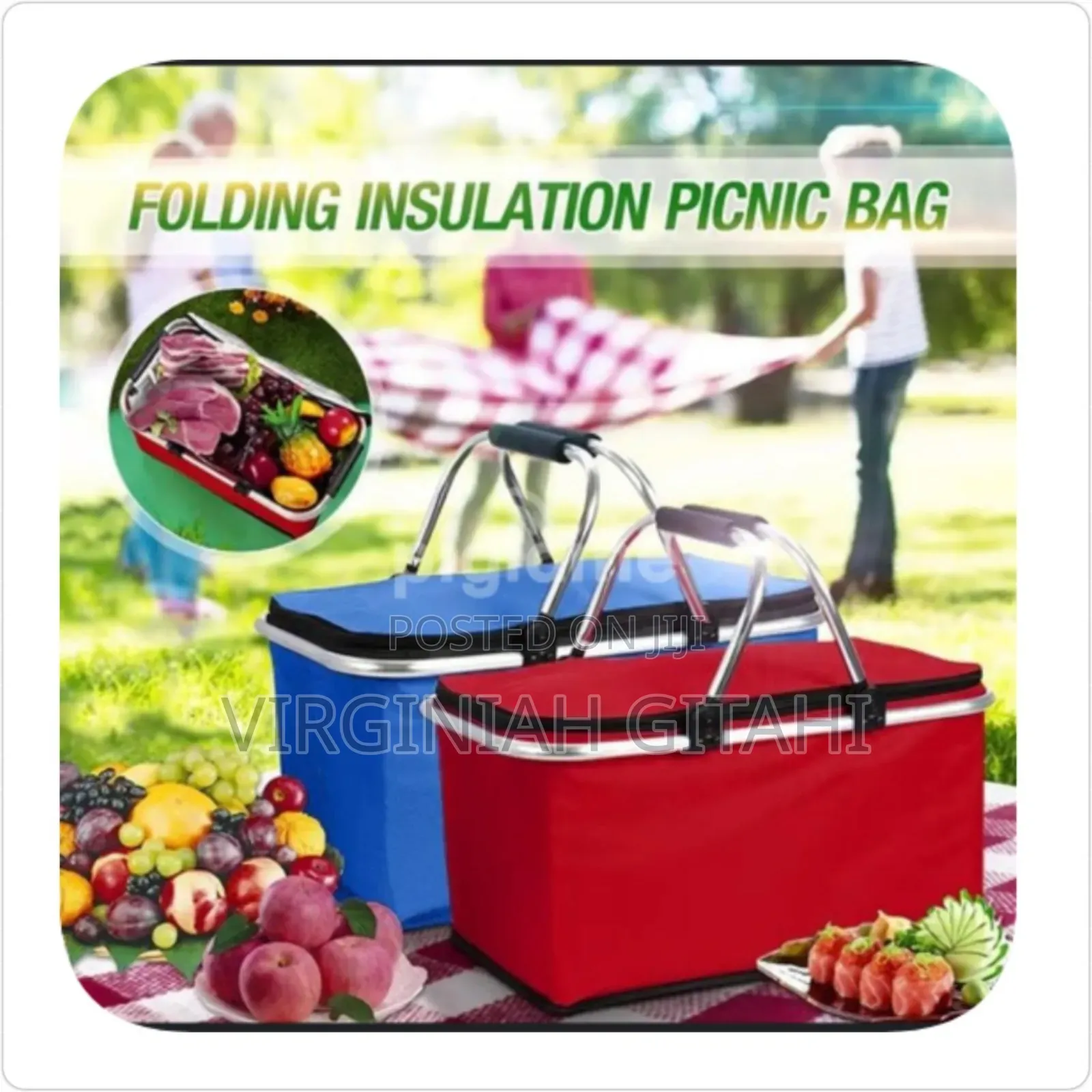*Picnic Foldable Insulated Portable Bag