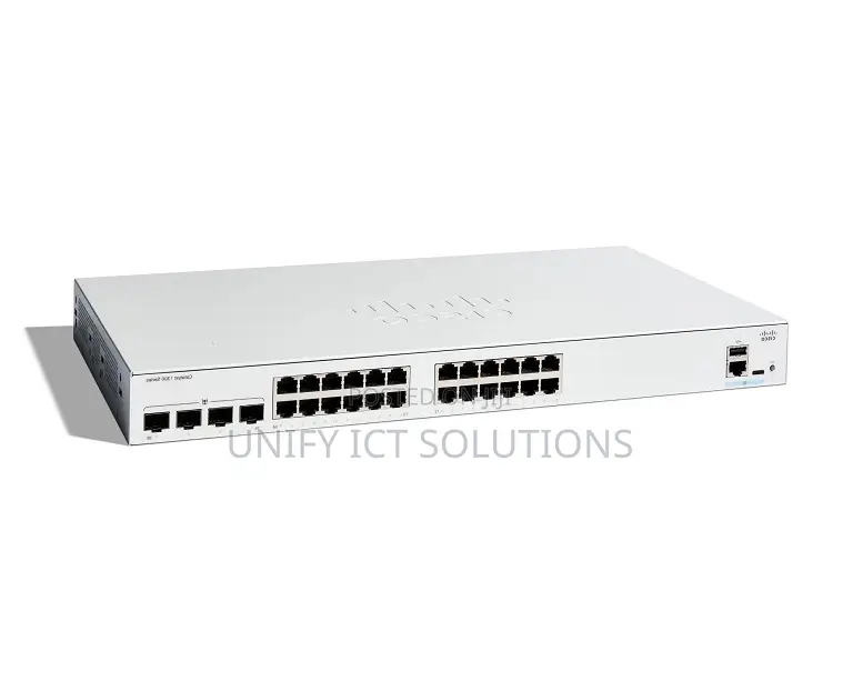 Cisco Catalyst 1300-24p-4g Managed Switch, 24 Port Ge, Poe, 4x1ge SFP