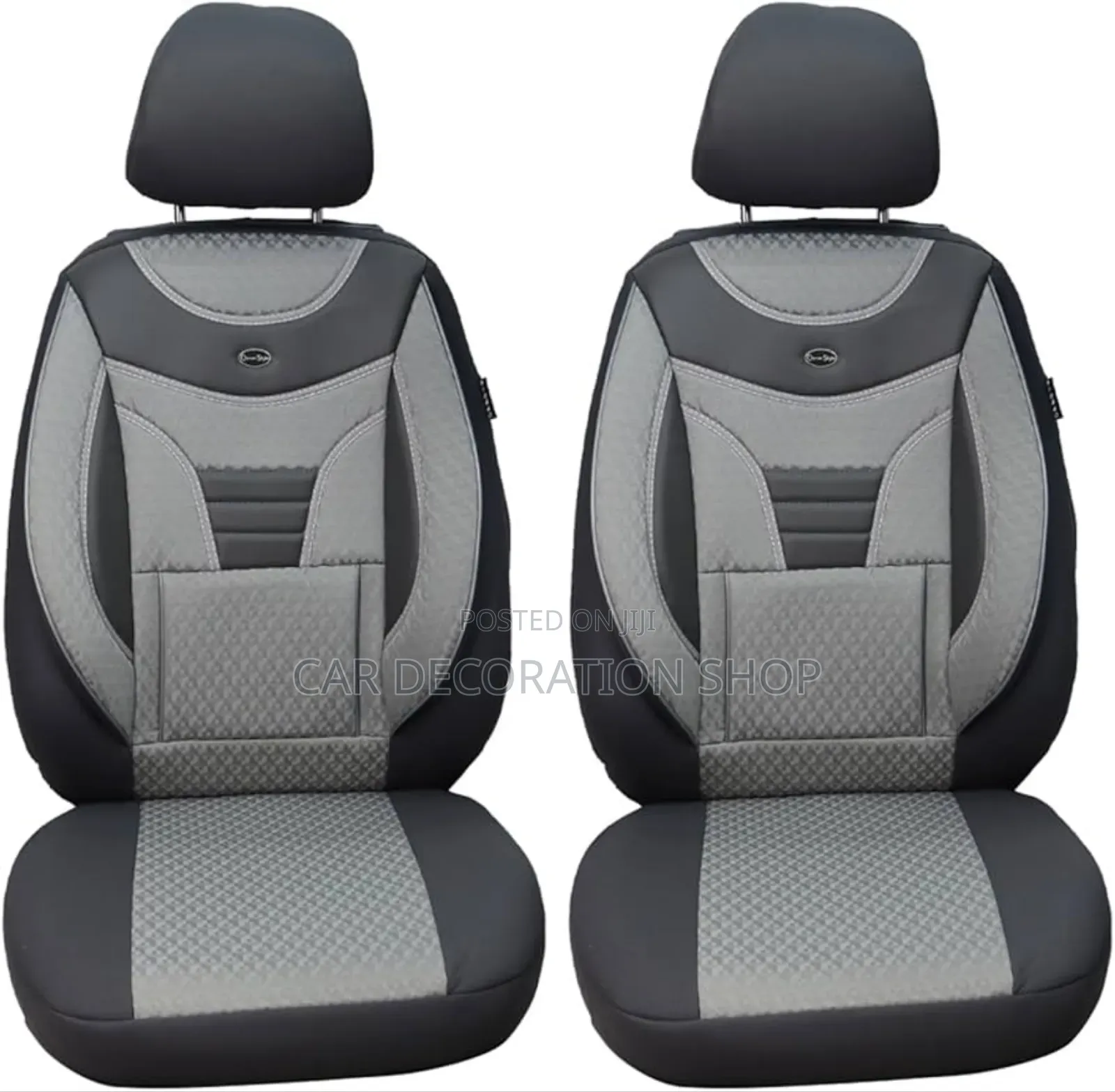 Grey Heavy Fabric Seat Covers for Front and Rear Seats