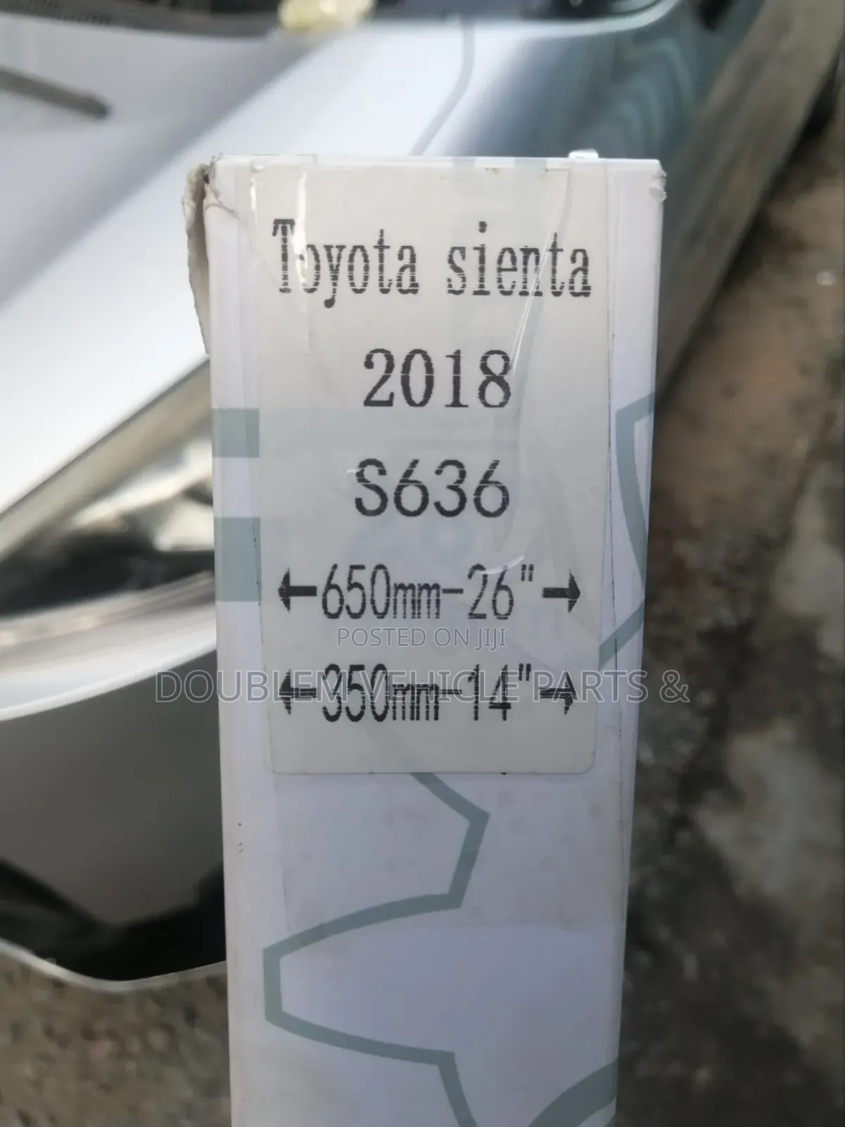 Toyota Sienta 2018 Wiper Blade Size 350mm 14" Inches/650mm 26" Inches