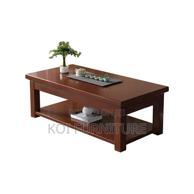 Coffe Table; Elengancy Mahogany Wooden Coffee Table for Living Room