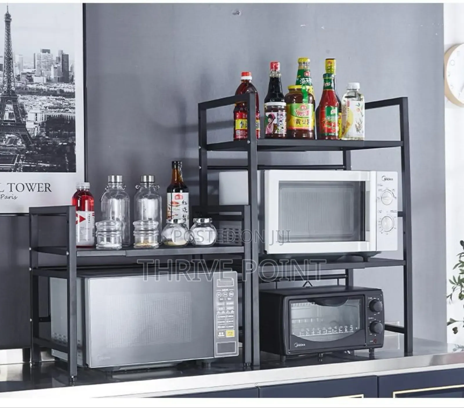 Metallic Microwave Stand