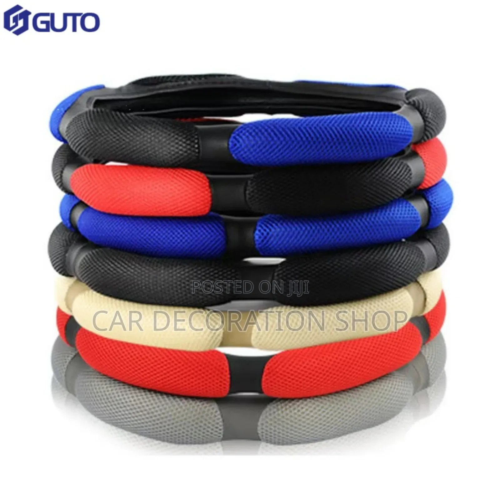 Spongy/Leather Soft Breathable Washable Steering Wheel Cover