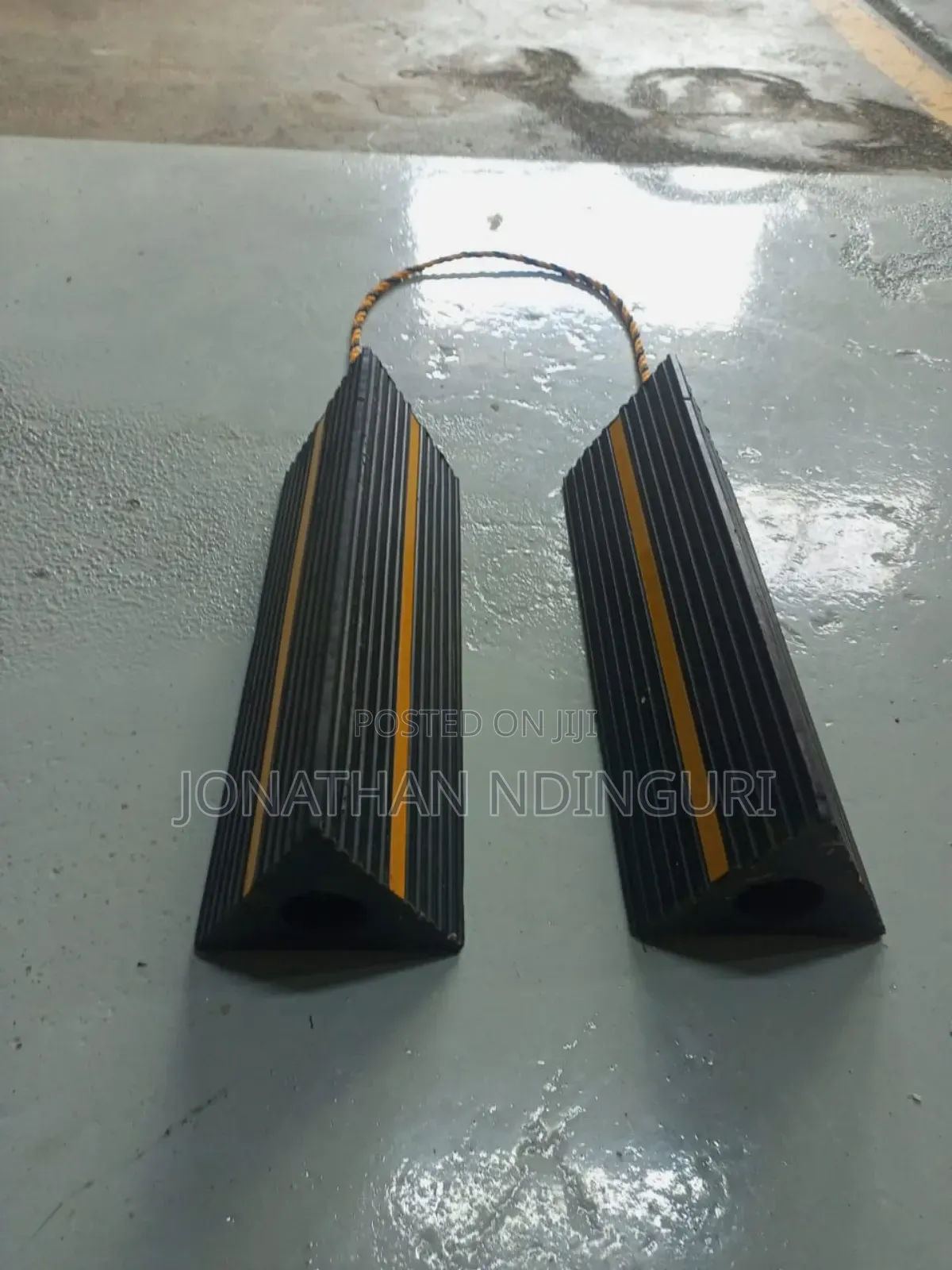 Twin Aircraft Wheel Chocks With Rope