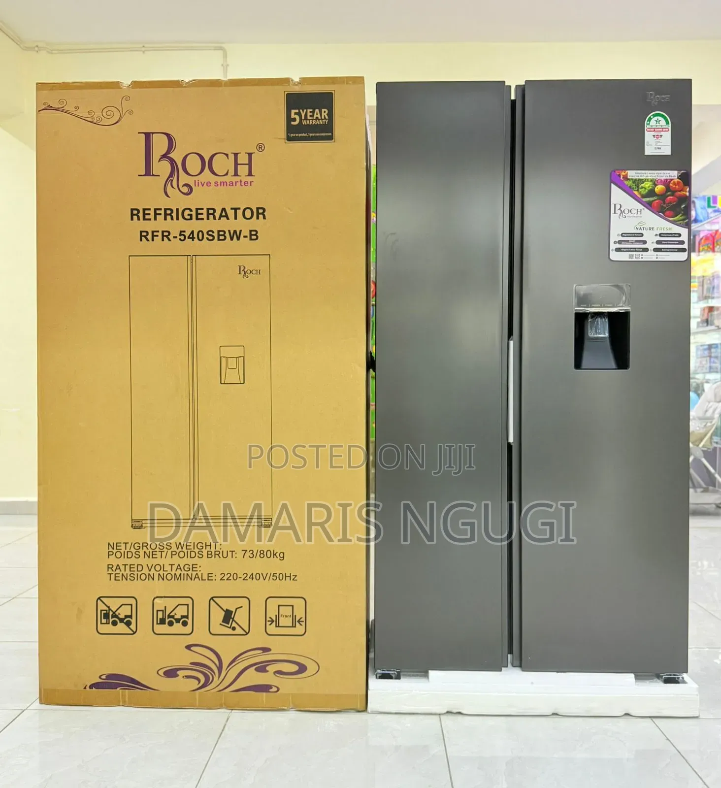 Roch Side by Side Refrigerator