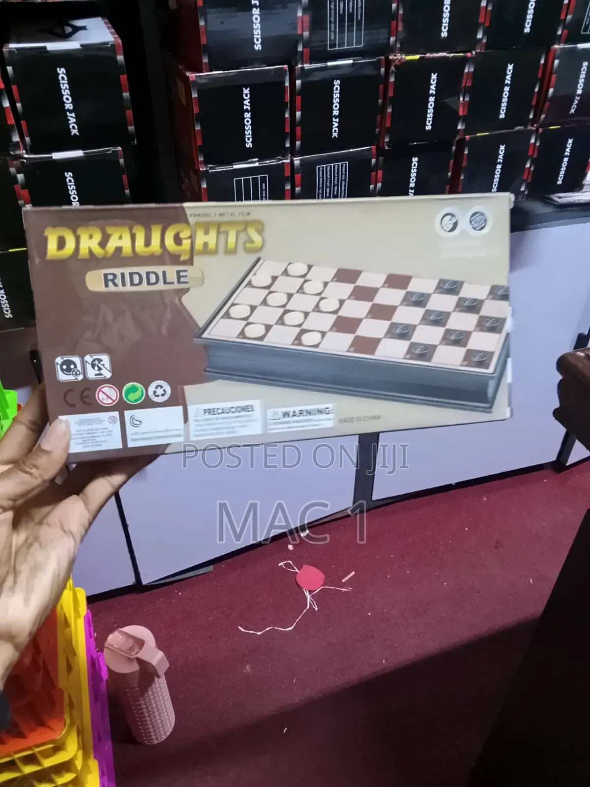 Premium Foldable Draughts Board Game Available