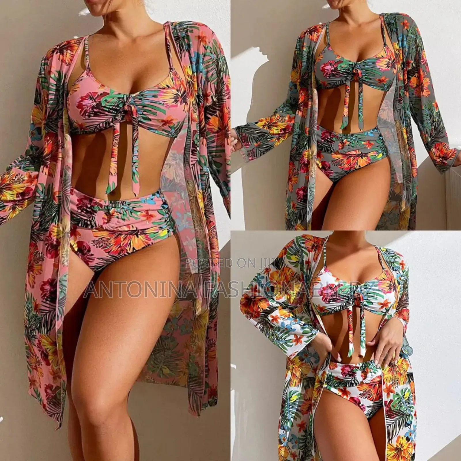Sexy Bikini Set With Kimono