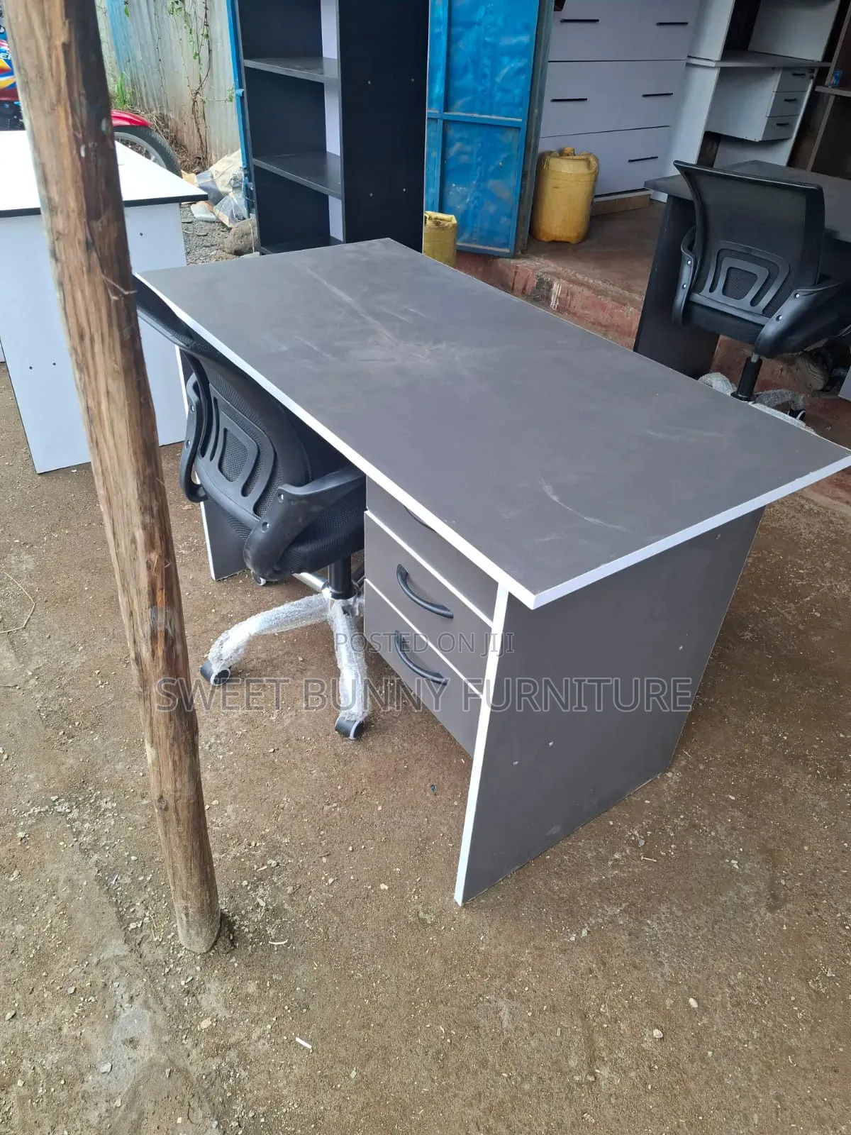 Grey Study Desk