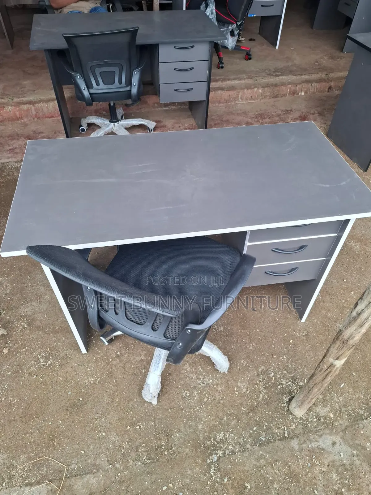 Grey Study Desk