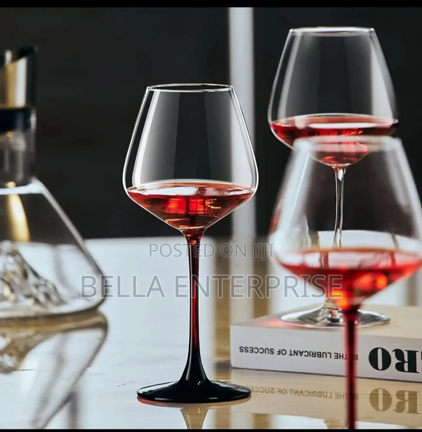 Available Elegant Burgundy Crystal Wine Glassluxury Crystal Wine Glass