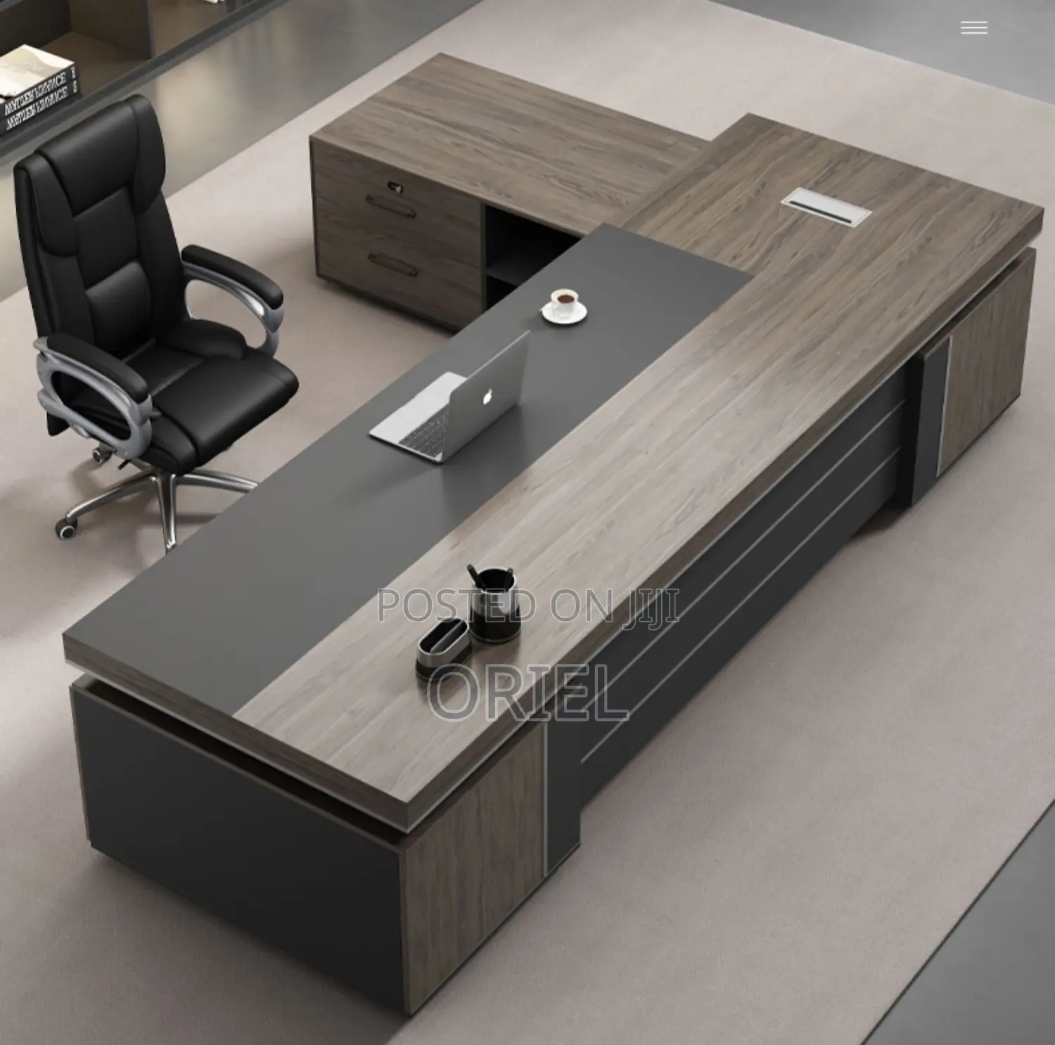 Office Desk : Office 1.8m Executive Managers Desk L-Shaped
