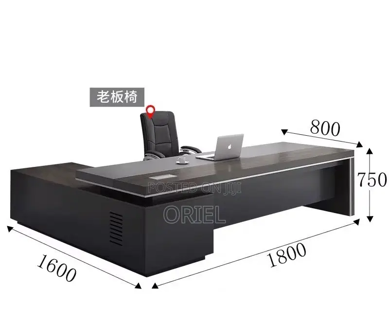 Office Desk : Office 1.8m Executive Managers Desk L-Shaped