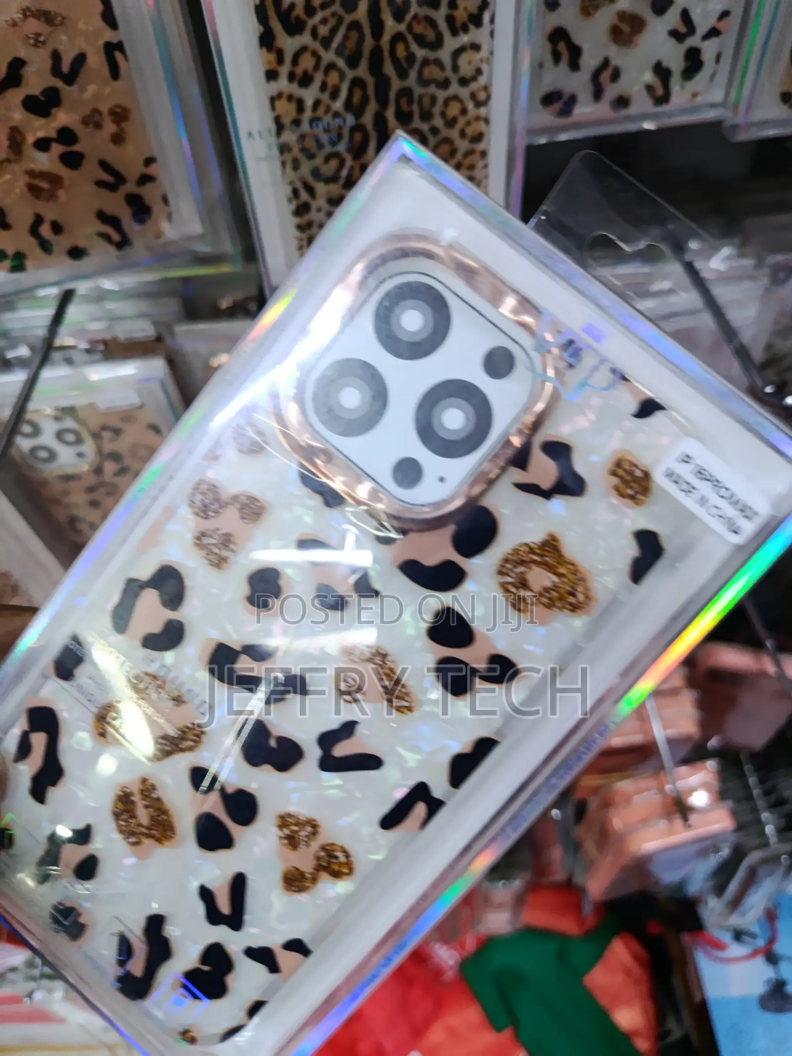 Mowime Compatible With iPhone 16 Pro Max Case, Cheetah Print