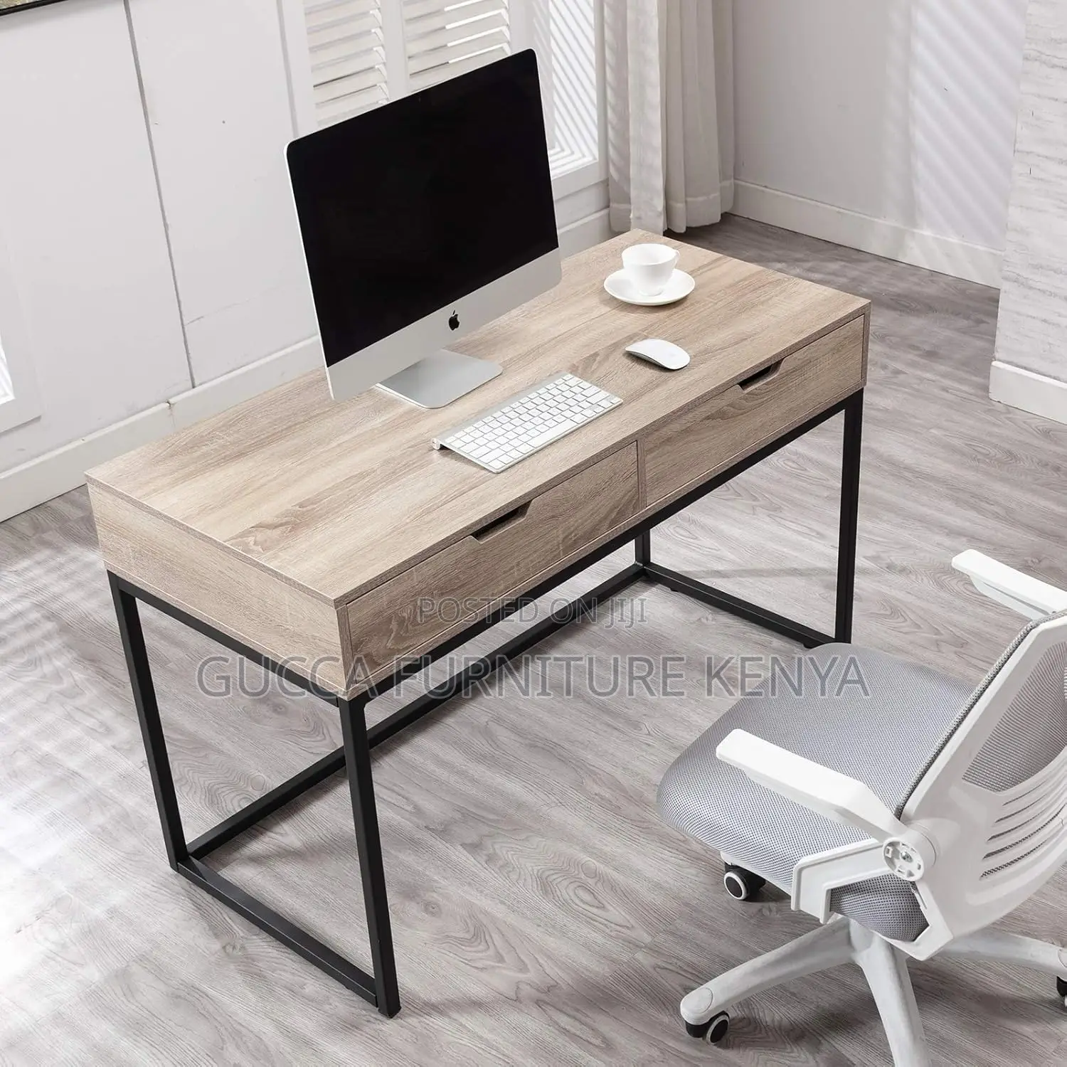 Compact Clerical Study Desk With Storage Drawers