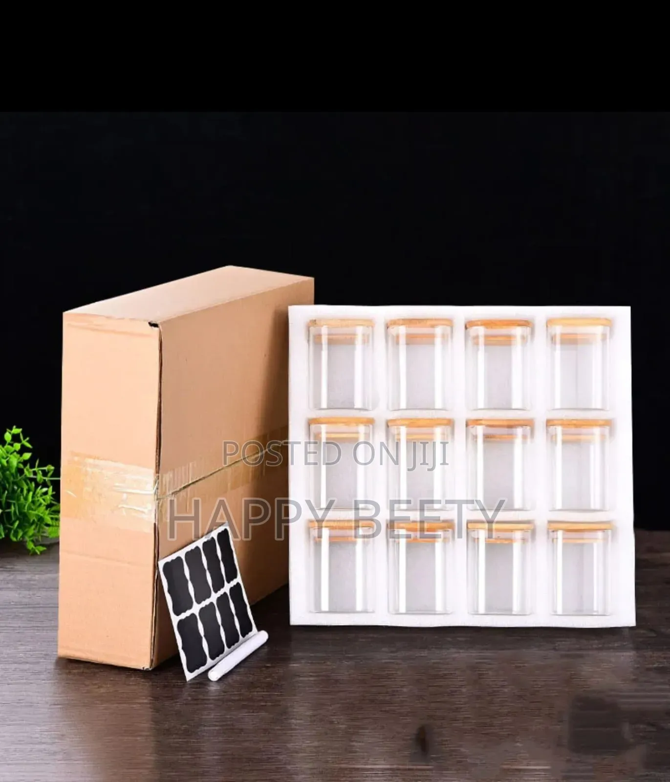12pcs Borosilicate Air Tight Spice Storage Jars.