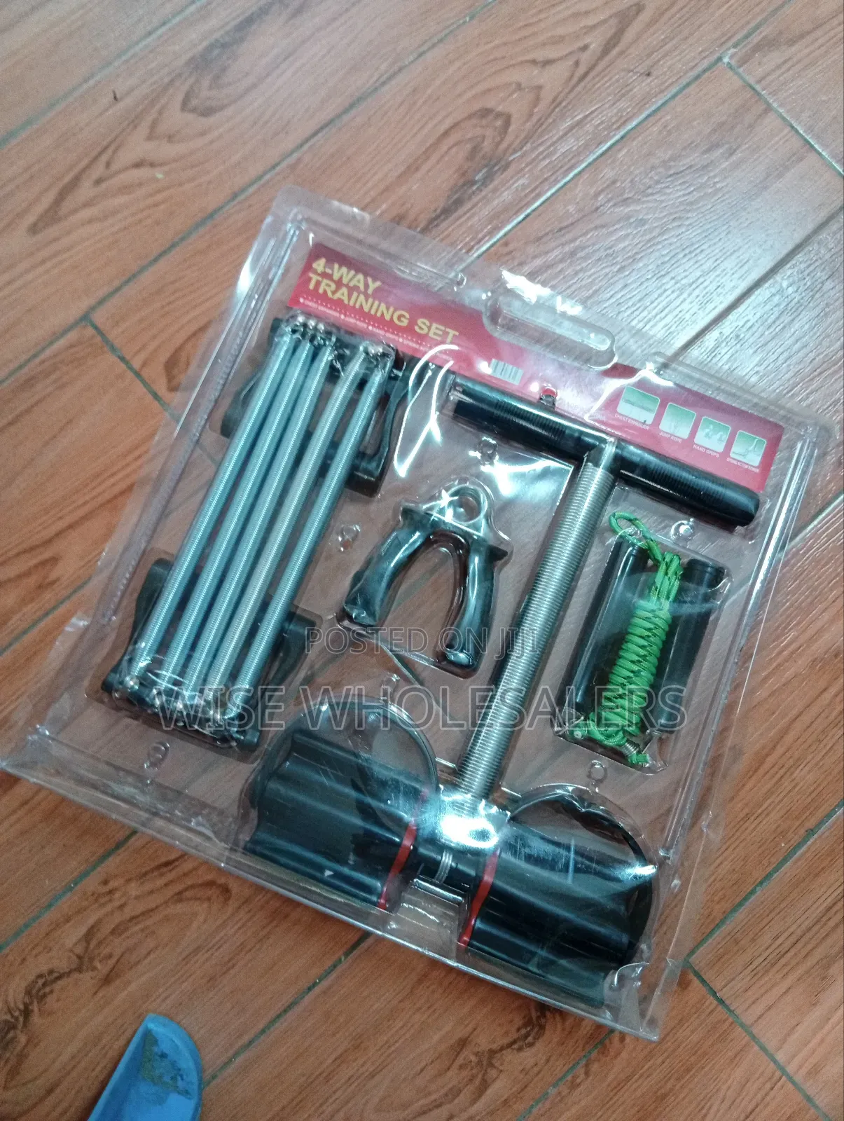 4-Way Training Set With Chest Expander ,Hand Grip,Skipping Rope